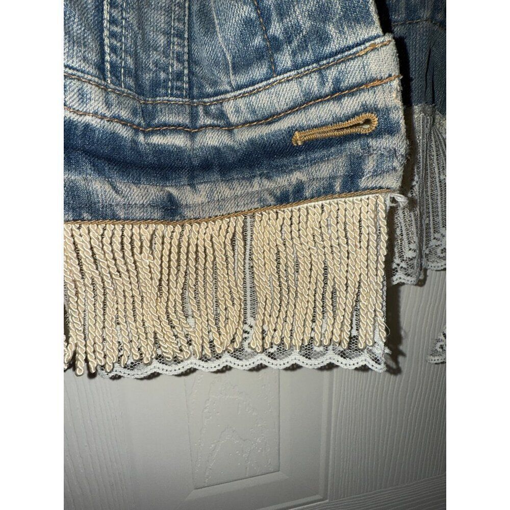 Shane Jeans Denim Embellished Vest Size Small‎ - Picture 6 of 16